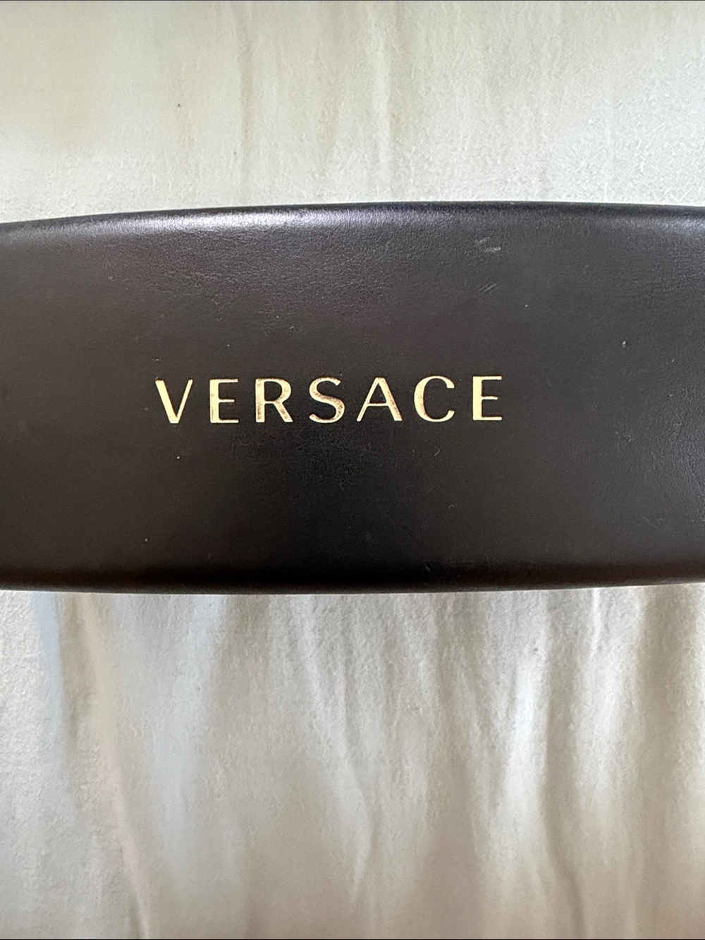 Versace Black Eyewear Case with Gold Logo